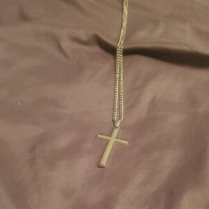 Silver Cross Pendant Necklace